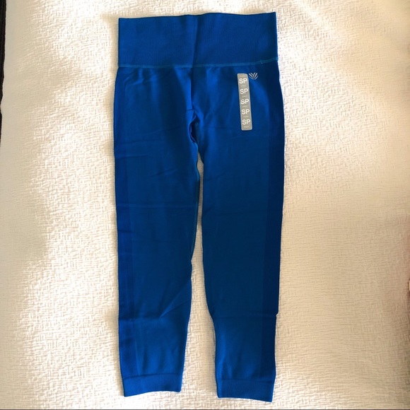 Forever 21 Pants - Capri High Waisted Workout Leggings Pants Blue